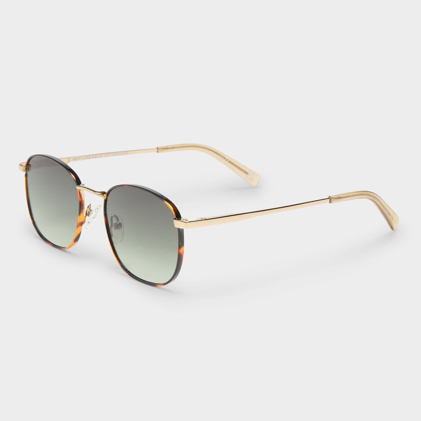 Neptune Deux Bright Gold Tort Uni-Sex Square Sunglasses | Le Specs
