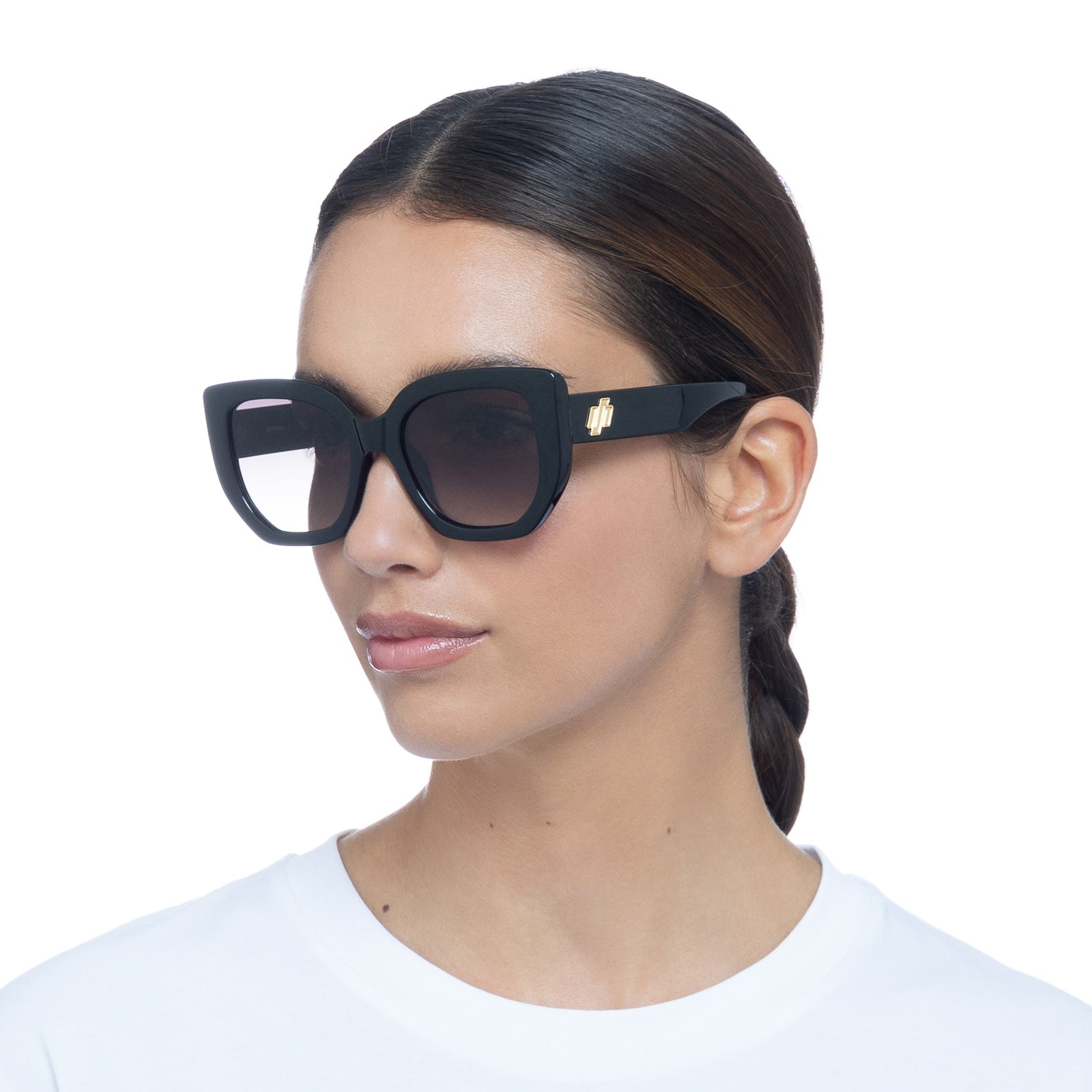 Euphoria Black Female Square Sunglasses | Le Specs