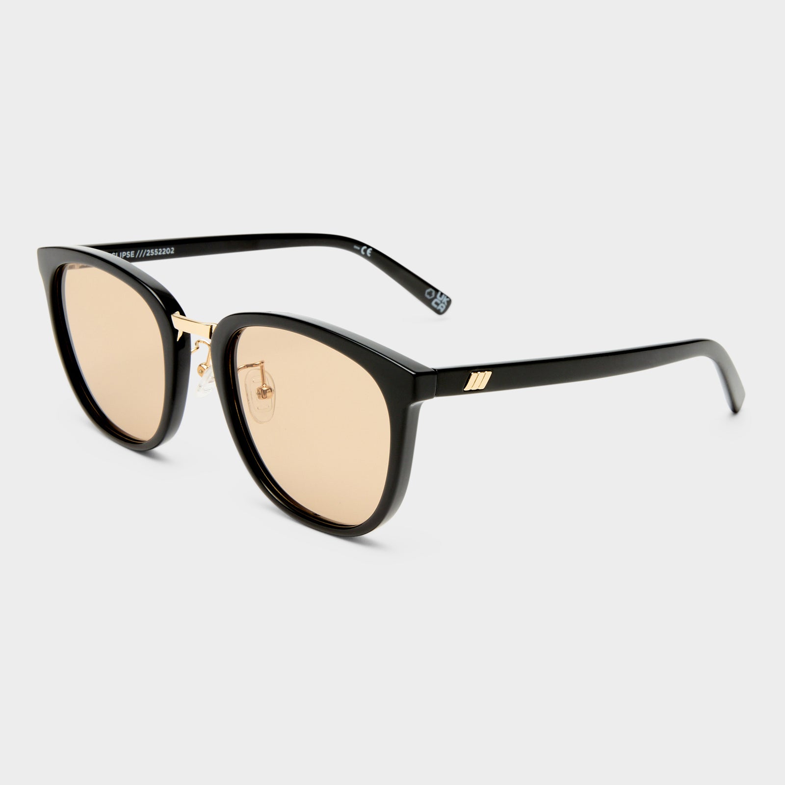 Eclipse + Black Female Round Sunglasses | Le Specs