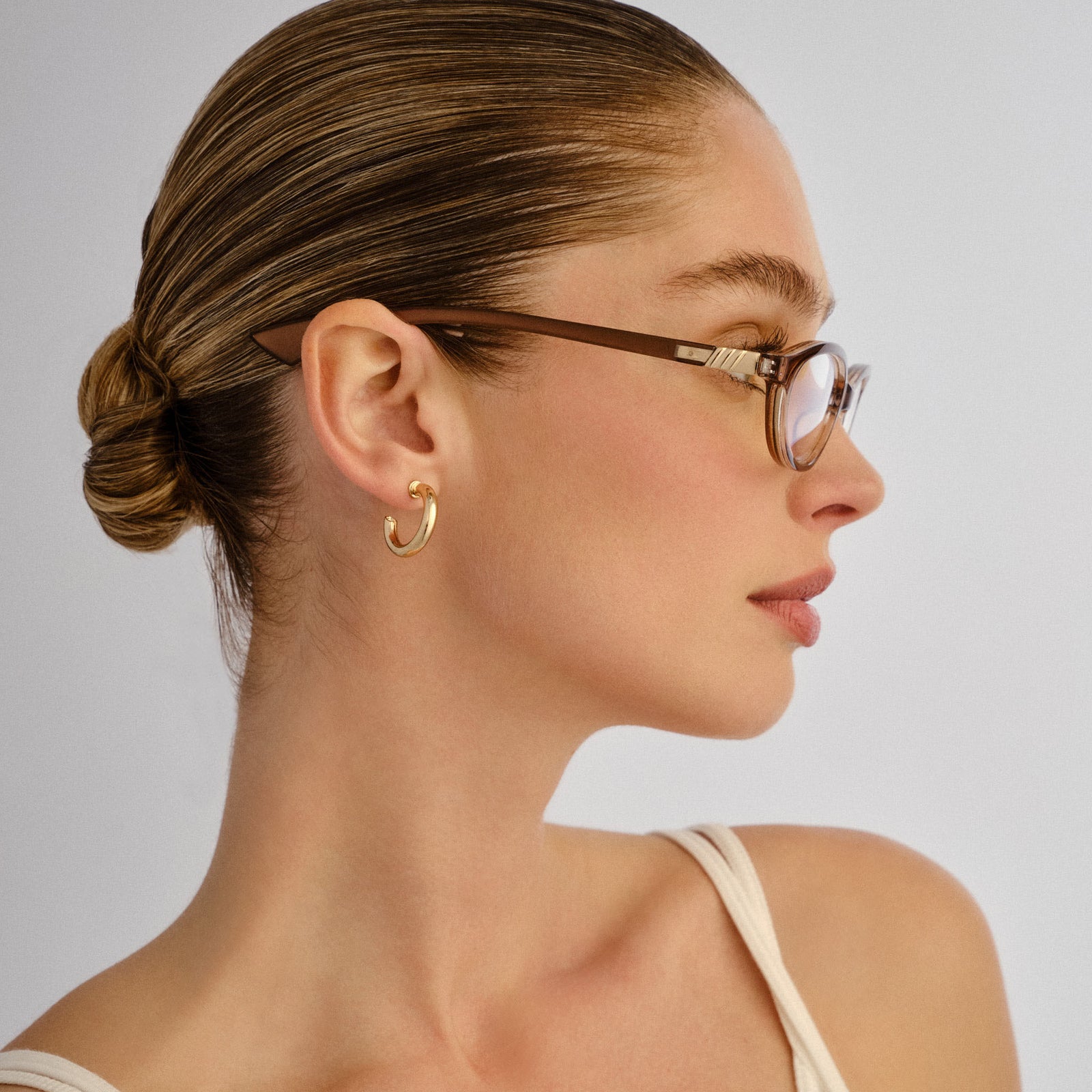 Duskfall Dark Cocoa Female Oval Blue Light | Le Specs