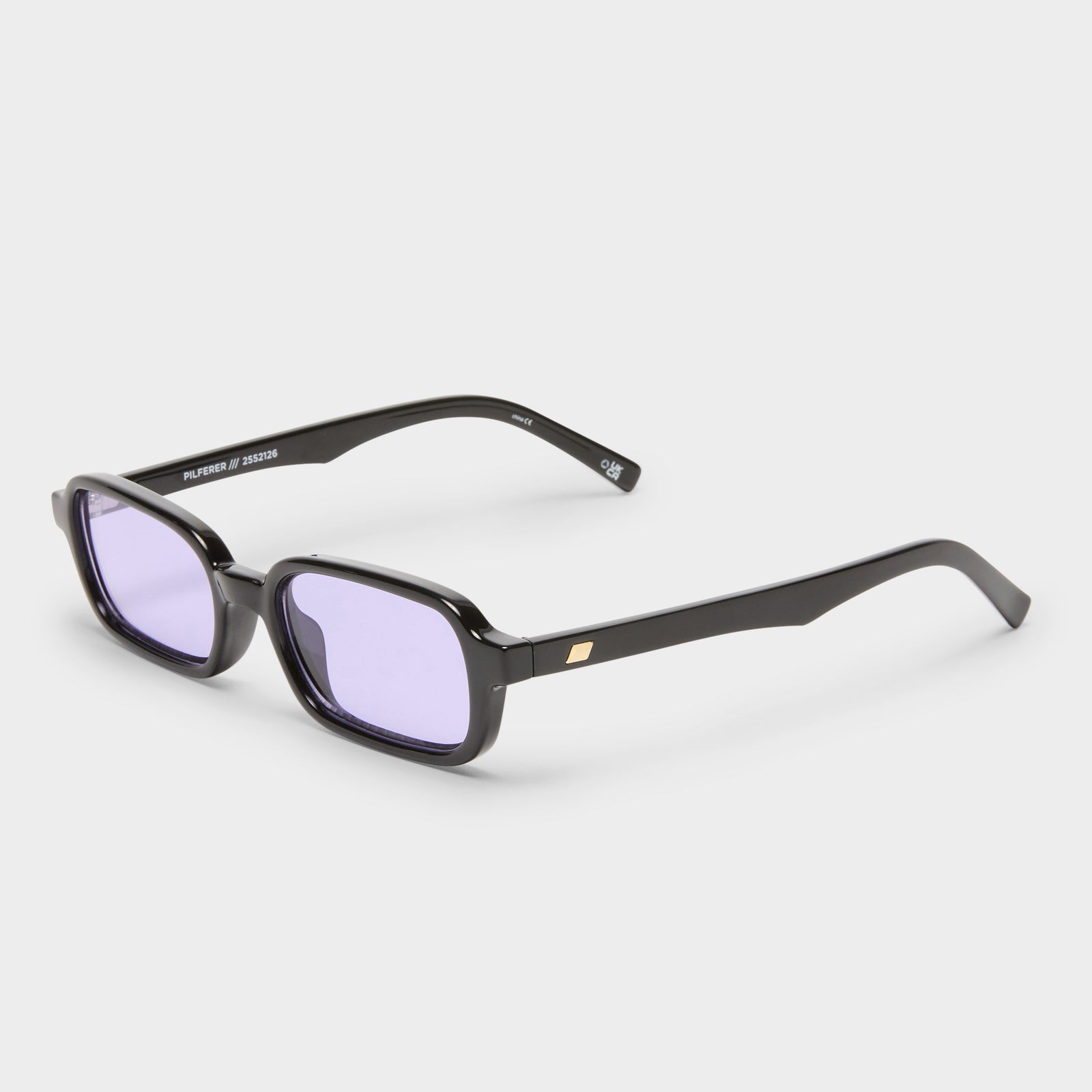 Pilferer Black Uni-Sex Rectangle Sunglasses | Le Specs
