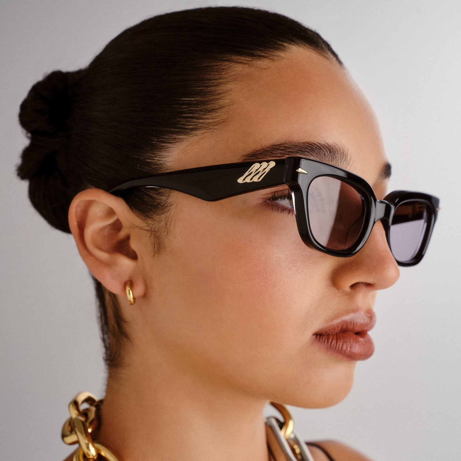 Numero Tres Obsidian Black Uni-Sex D-Frame Sunglasses | Le Specs