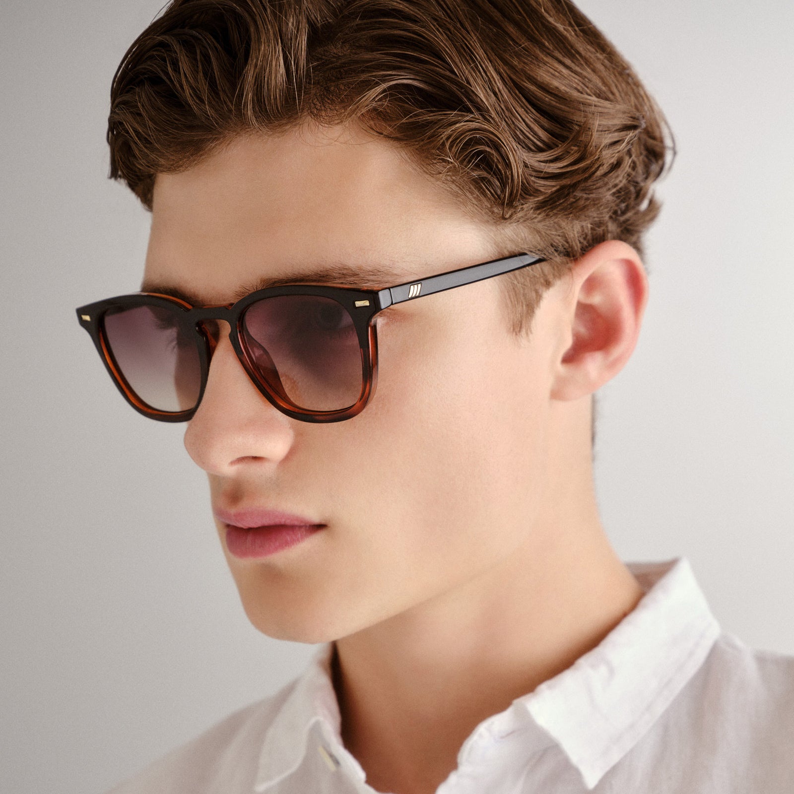 No Biggie Black Tort Uni-Sex Square Sunglasses | Le Specs