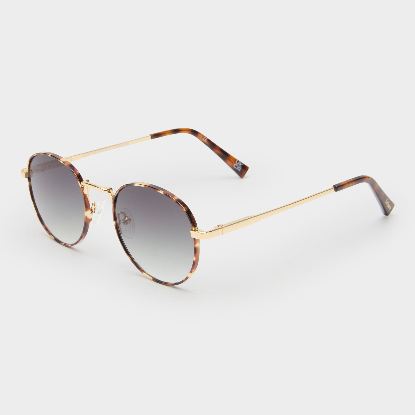 Lost Legacy Gold Tort Uni-Sex Round Sunglasses | Le Specs