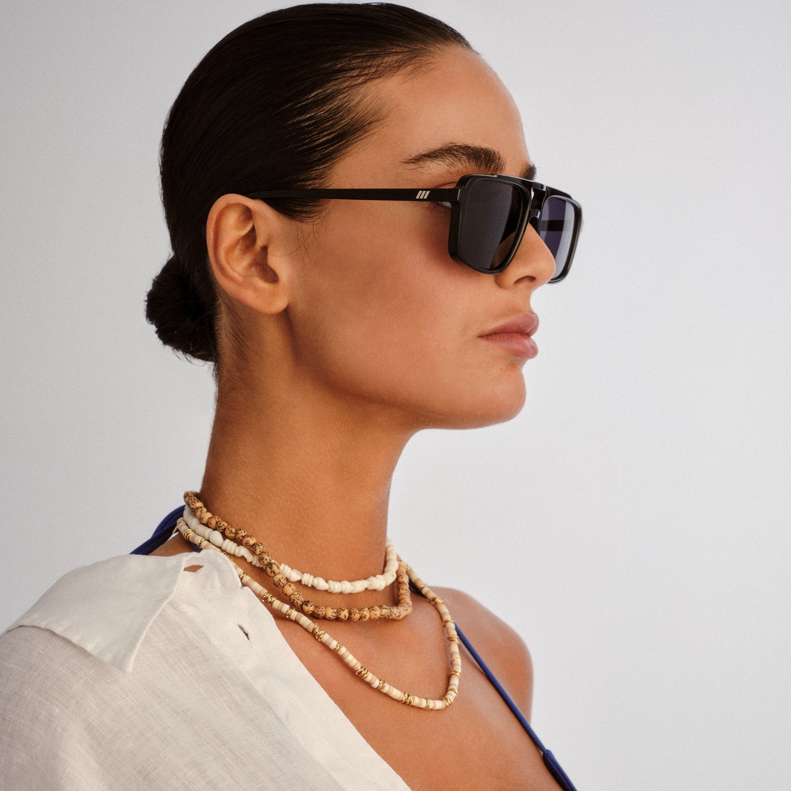 Le Gars + Black Uni-Sex Aviator Sunglasses | Le Specs