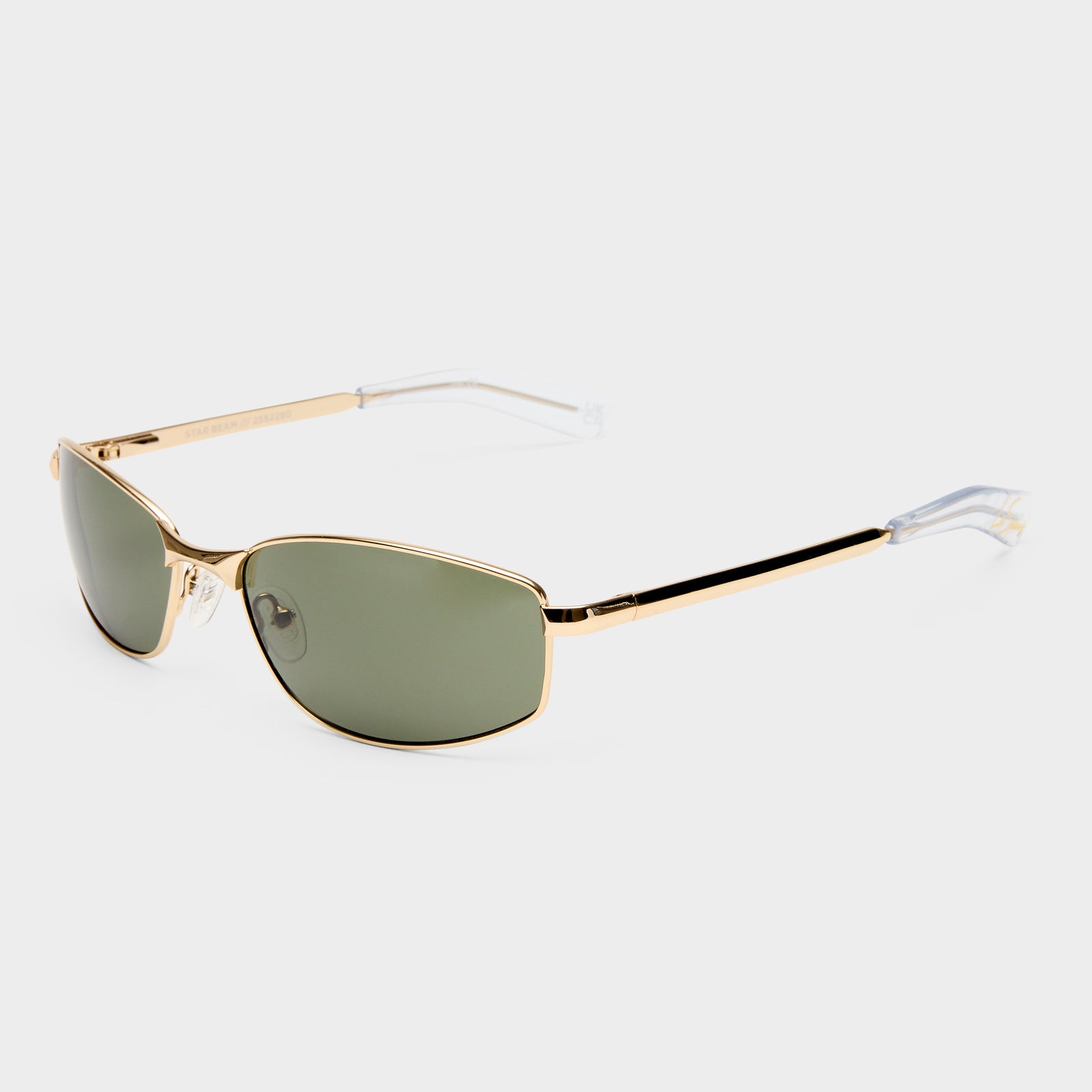 Star Beam Bright Gold Uni-Sex Wrap Sunglasses | Le Specs