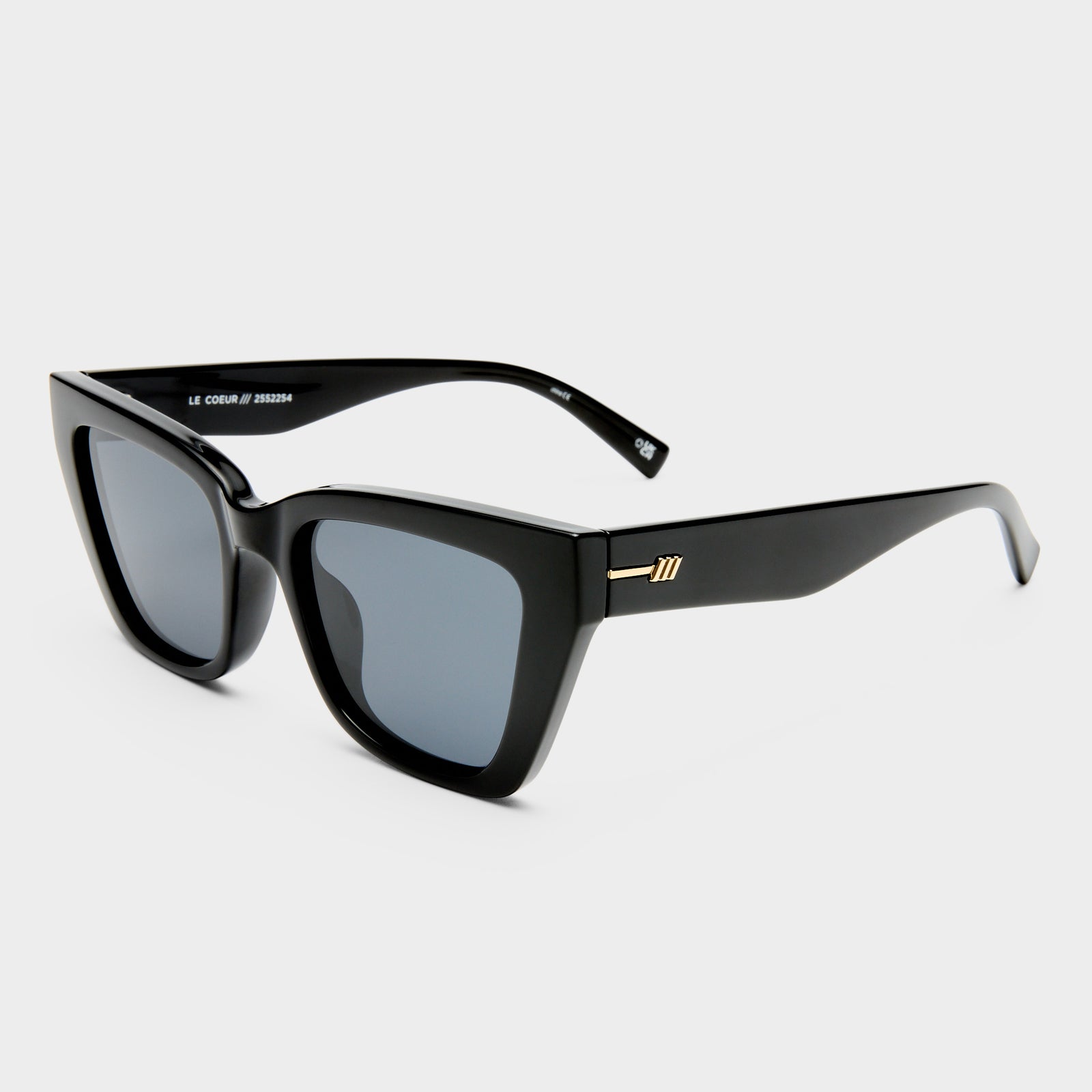 Le Coeur Black Female Cat-Eye Sunglasses | Le Specs