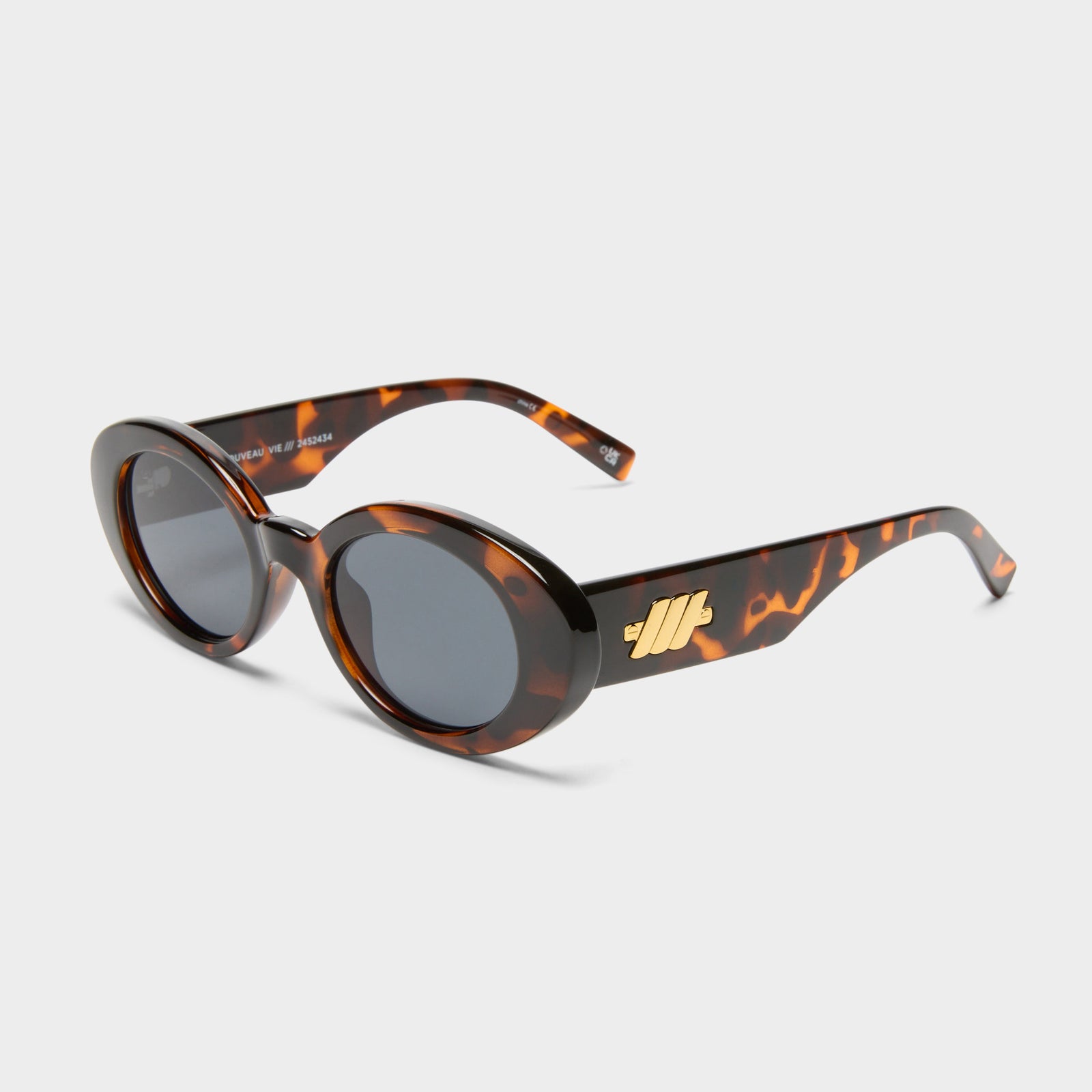Nouveau Vie Dark Tort Female Oval Sunglasses | Le Specs