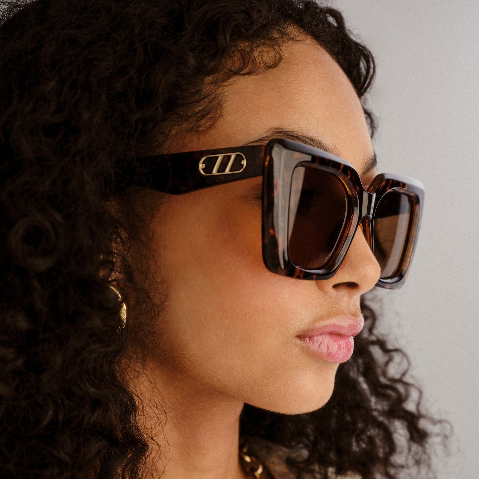 Unimaginable Dark Tort Female Square Sunglasses | Le Specs