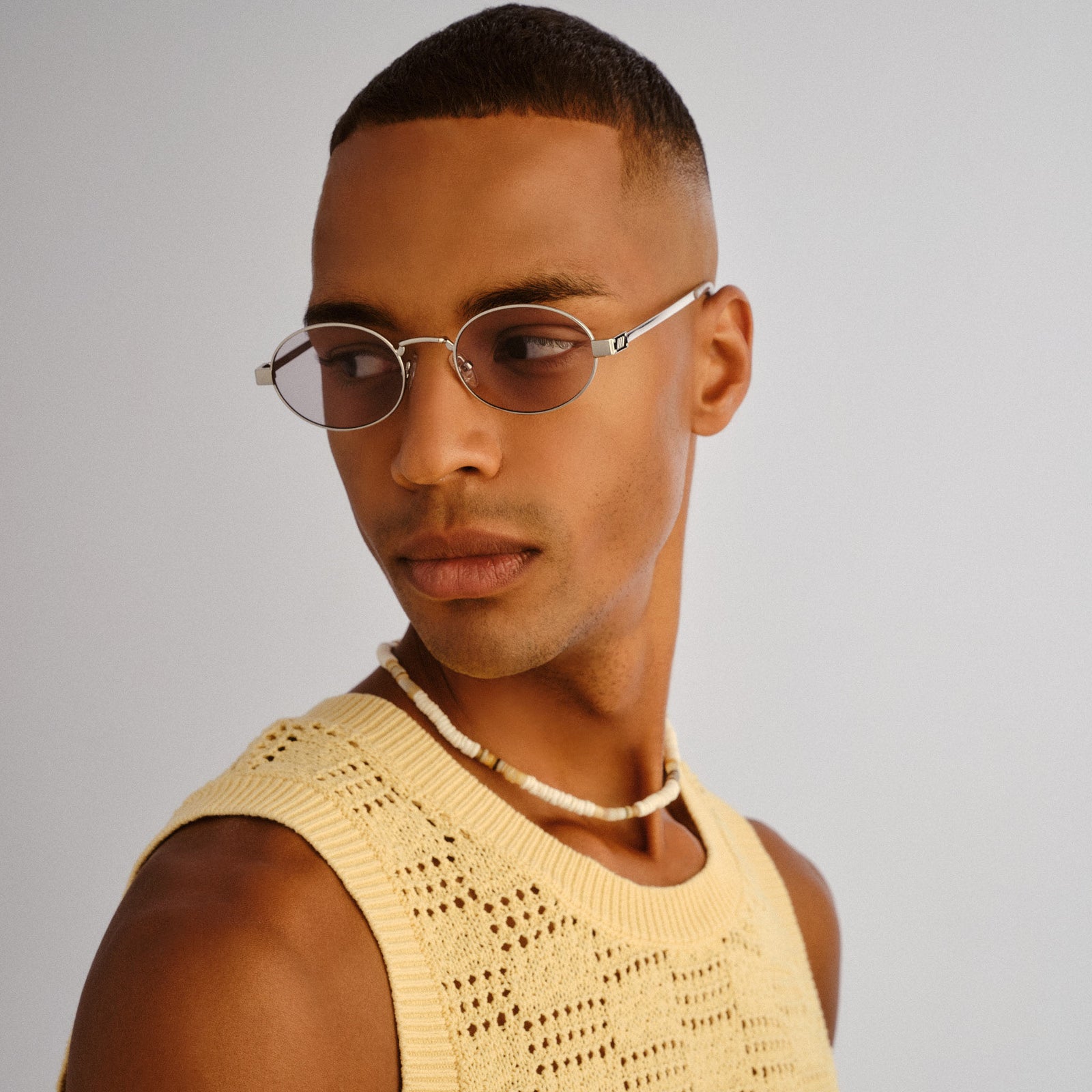 Poseidon Deux Silver Uni-Sex Oval Sunglasses | Le Specs