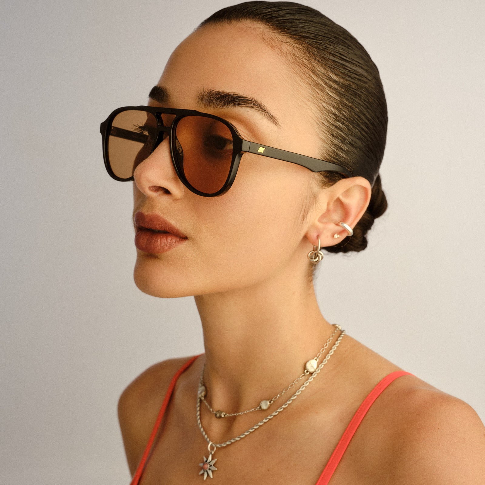 Tragic Magic Black Uni-Sex Aviator Sunglasses | Le Specs