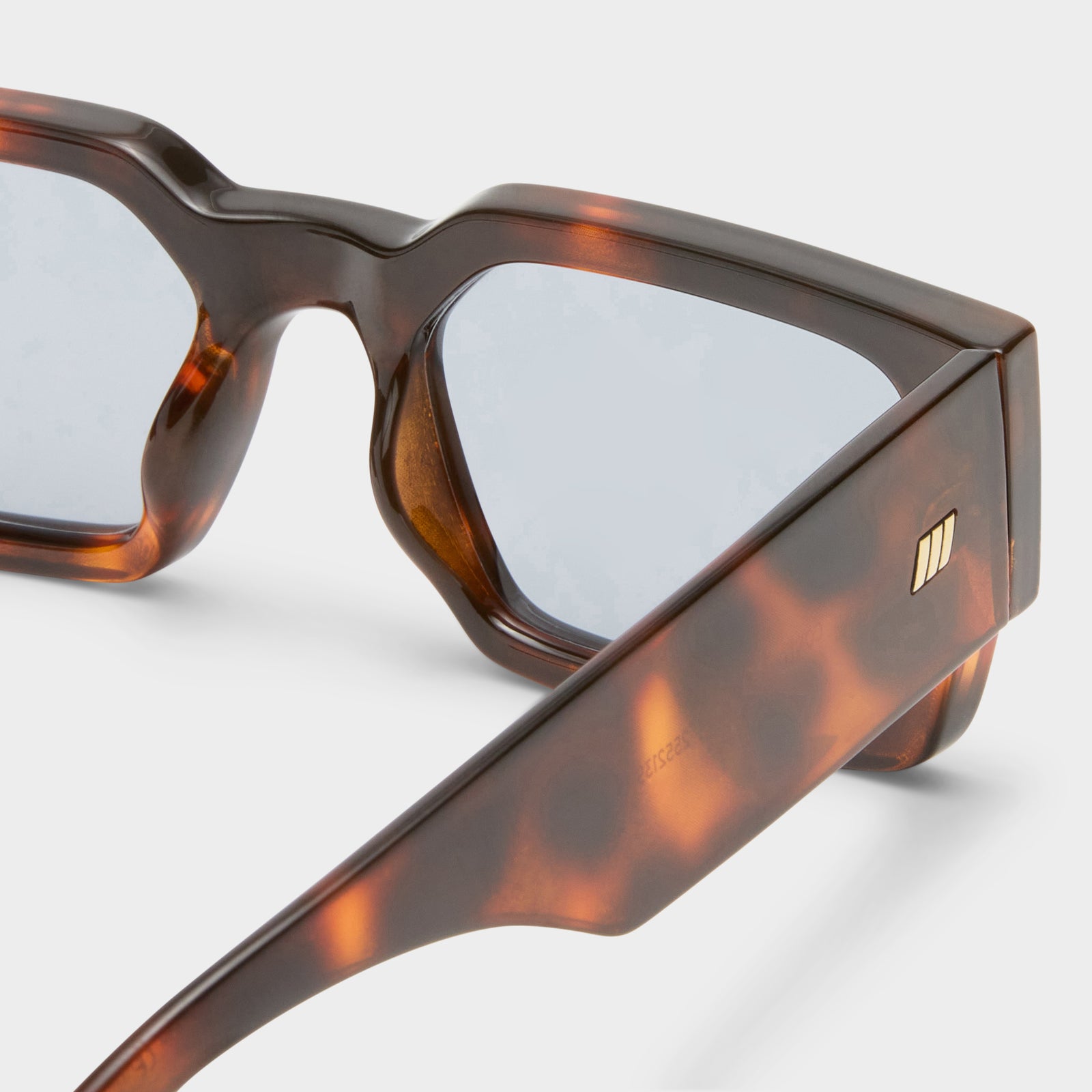 Contemplation Super Dark Tort Uni-Sex Rectangle Sunglasses | Le Specs