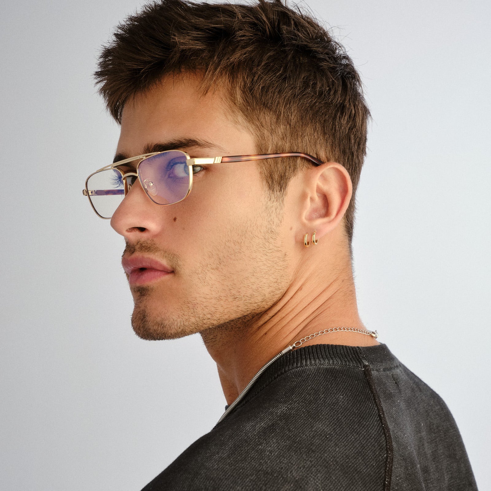 Le Mimi Gold Uni-Sex Aviator Blue Light | Le Specs