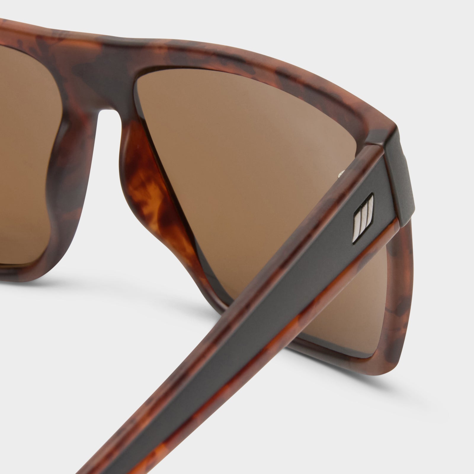 Dirty Magic Matte Black Tort Male D-Frame Sunglasses | Le Specs
